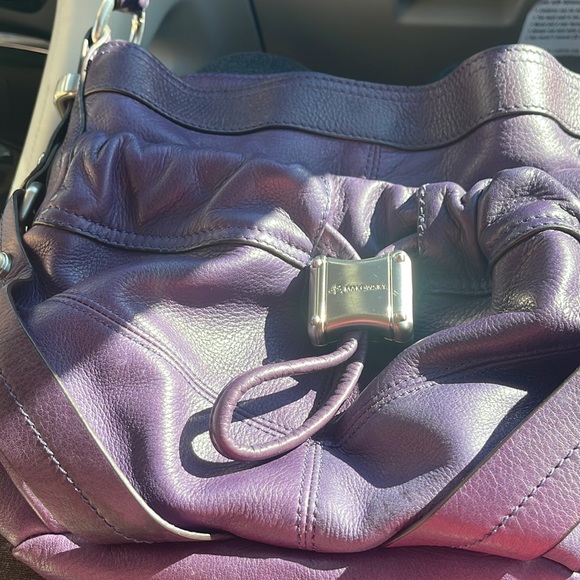 b. makowsky Havana North South Copper Metallic Pebble Leather Hobo Bag - Picture 5 of 6